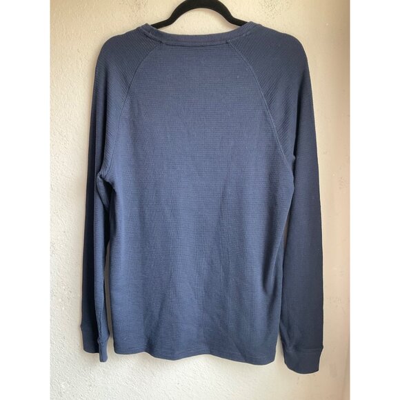 New n/Tags Roebuck & Co. Men's Sz Medium shirt NY Long sleeve Navy Waffle knit - Picture 2 of 9